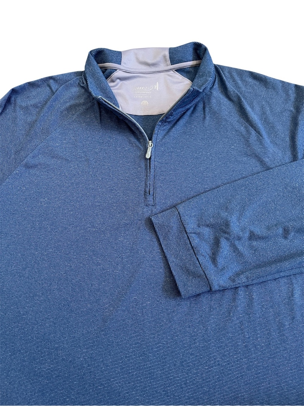 johnnie-O Steffen Quarter Zip Pullover Lake Blue Men XL UPF 50 Golf JMK04110